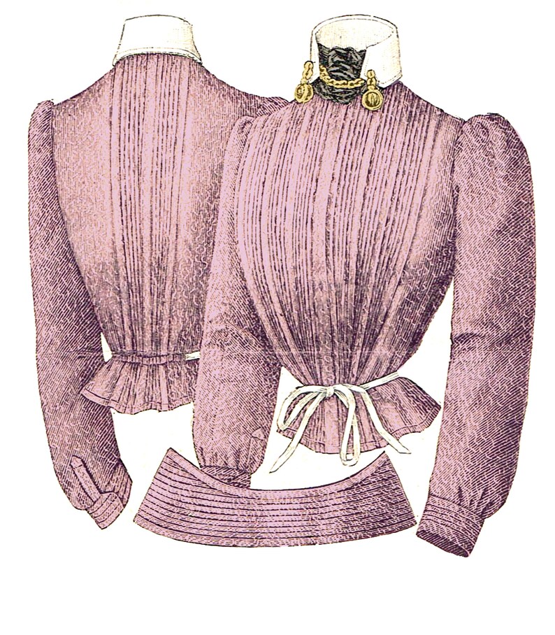 1902 Edwardian Corsage/blouse pattern sized for you from Etsy