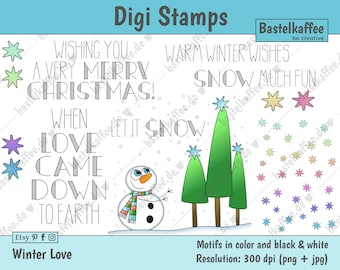 Stamps Snowman | digital file