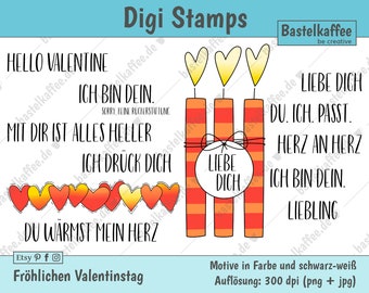 Stamps Valentine's Day | digital file