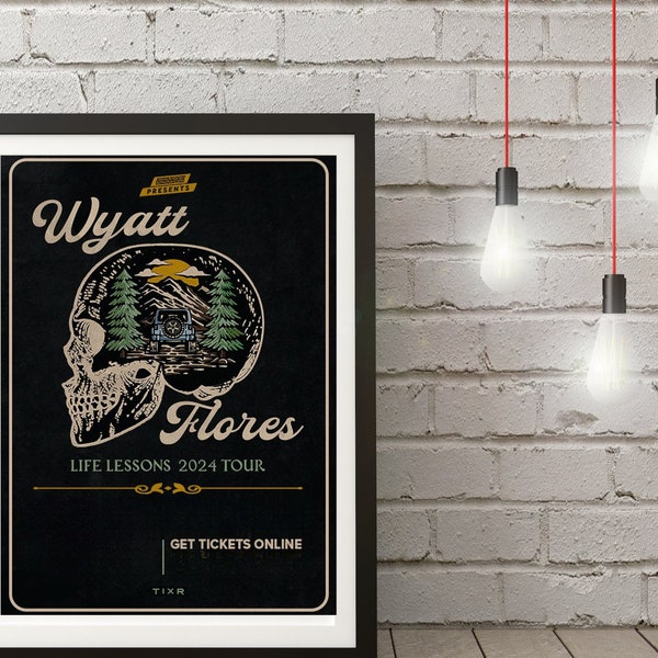 Editable Wyatt Flores Print, Concert Poster, Wyatt Flores Poster, Poster, Edit Date and Location