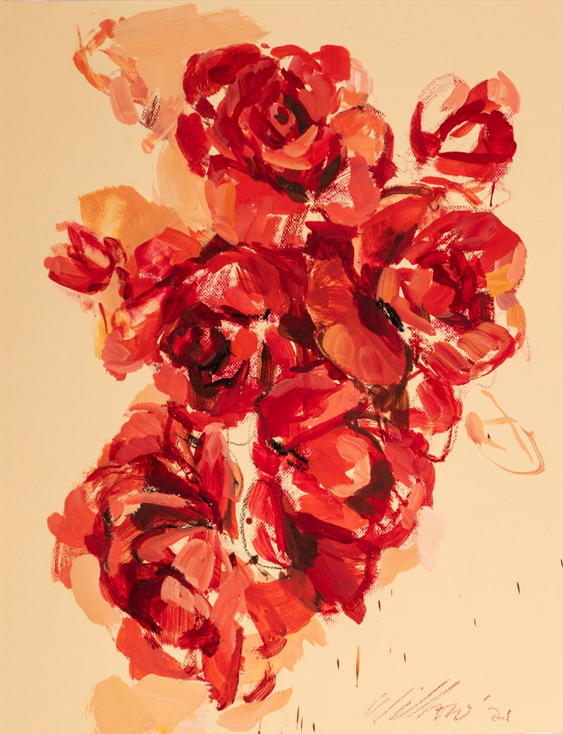 Satisfy, Rose Art, Original Fine Art Etsy