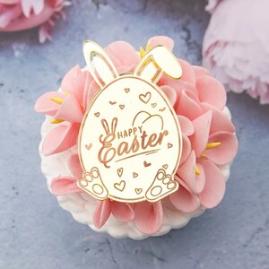 Easter Bunny / Eggs Cupcake Toppers 6 Pieces