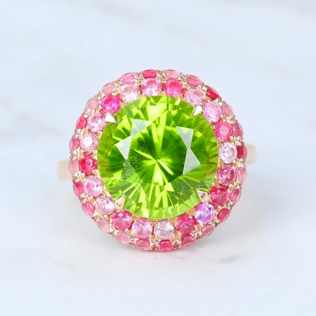 Pink peridot gemstone discount