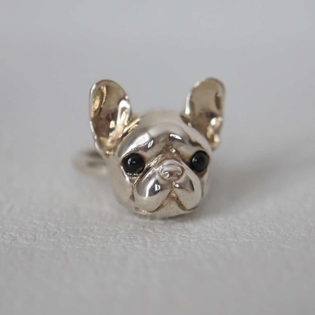 Cute French Bulldog Ring Silver Frenchie Face Ring French Bulldog Mom ...