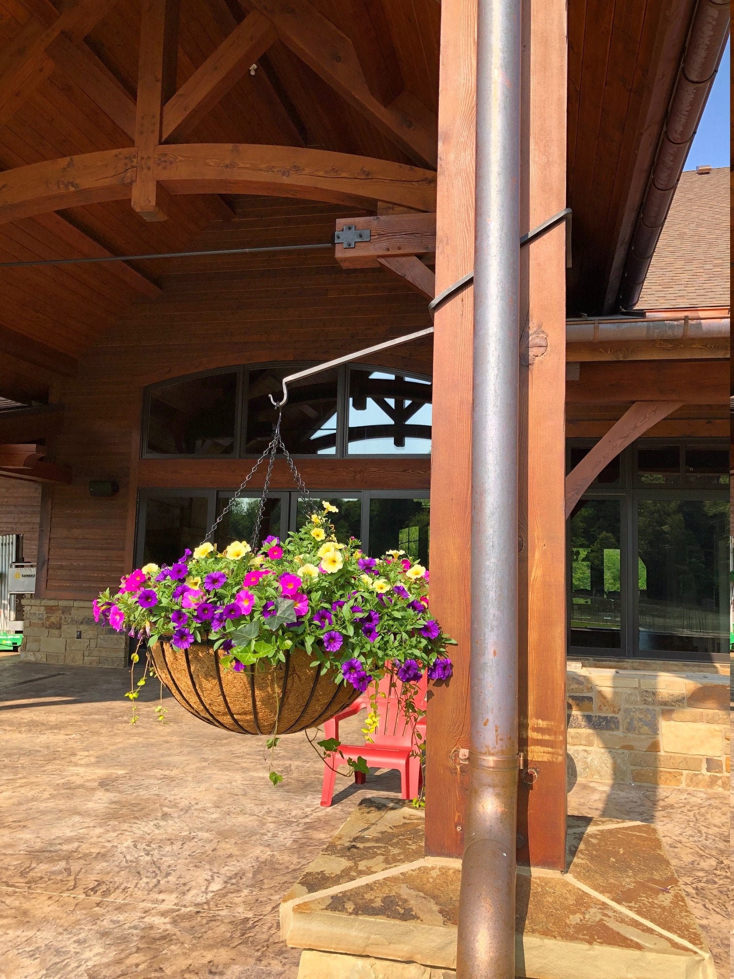 Deck Post Basket Hanger Flower Pot Plant Holder by The Red Etsy