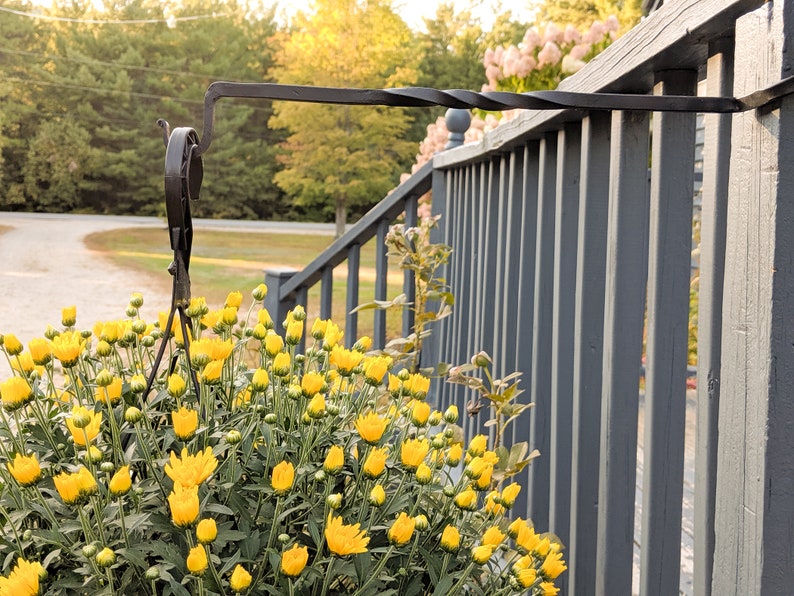 Deck Post Basket Hanger Flower Pot Plant Holder by the Red Etsy