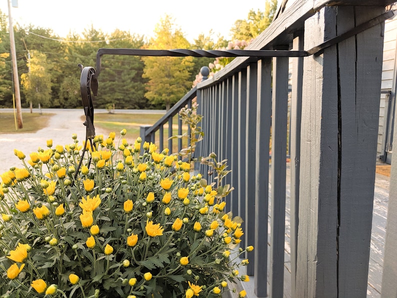 Deck Post Basket Hanger Flower Pot Plant Holder by the Red Etsy
