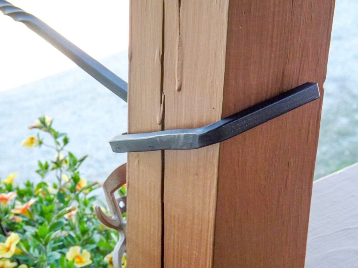 Deck Post Basket Hanger Flower Pot Plant Holder by The Red Etsy