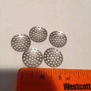 EVERLASTING Honeycomb Pipe Screens 5 / 10 / 25 LASTS FOREVER 9/16&quot; 15mm 1.5 cm Concave Stainless Steel Never Clog Easy Clean Filter Sieve