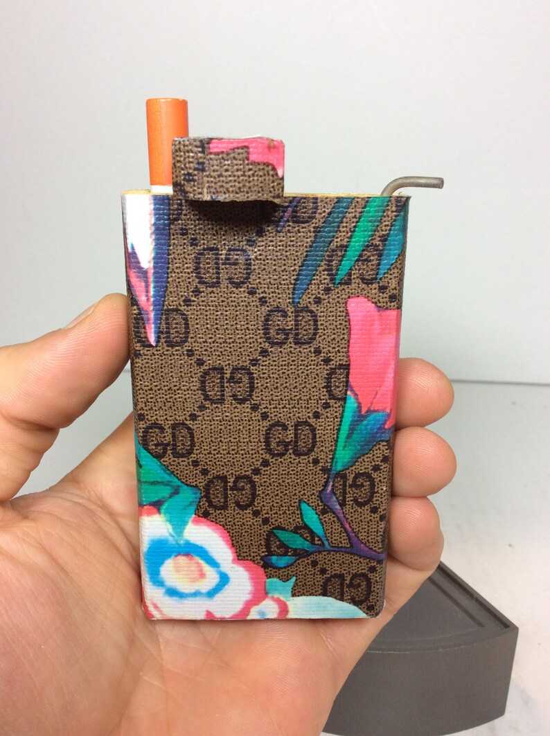 Poker Tool Brown GD Pink Tree Turquoise Blue Purple Floral Flower Leaf Leaves Wood 4 Tobacco Case 3 Digger Bat Pipe One Hitter Dugout