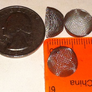 Pipe Screens 6mm x 12mm 1/4&quot;x 1/2&quot; .5&quot; Diameter 1/2&quot; HIGH TEMPERATURE Stainless Steel Expand Mold Bowl Shape Resize Filter Net FAST Shipping