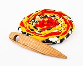 Wooden Amish Rug Needle (Tooth Brush Needle) with Beginning Instructions and An All Natural Finish