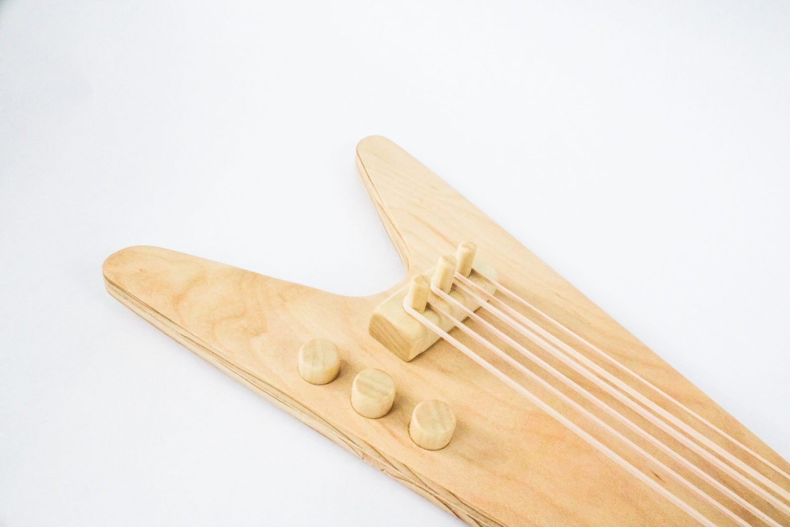 Wooden Toy Rubber Band Electric Guitar Handmade Child's Etsy
