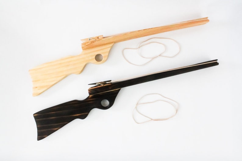 Wooden Toy Double Barrel Rubber Band Shotgun Handmade Etsy