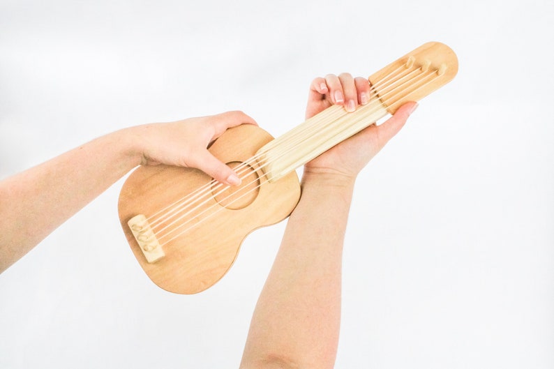 Wooden Toy Rubber Band Hawaiian Ukulele with An All Natural Etsy