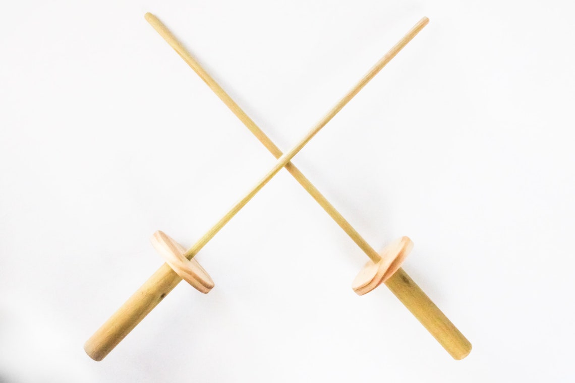 Wooden Toy Fencing Sword Set Handmade Child's Toy with an Etsy