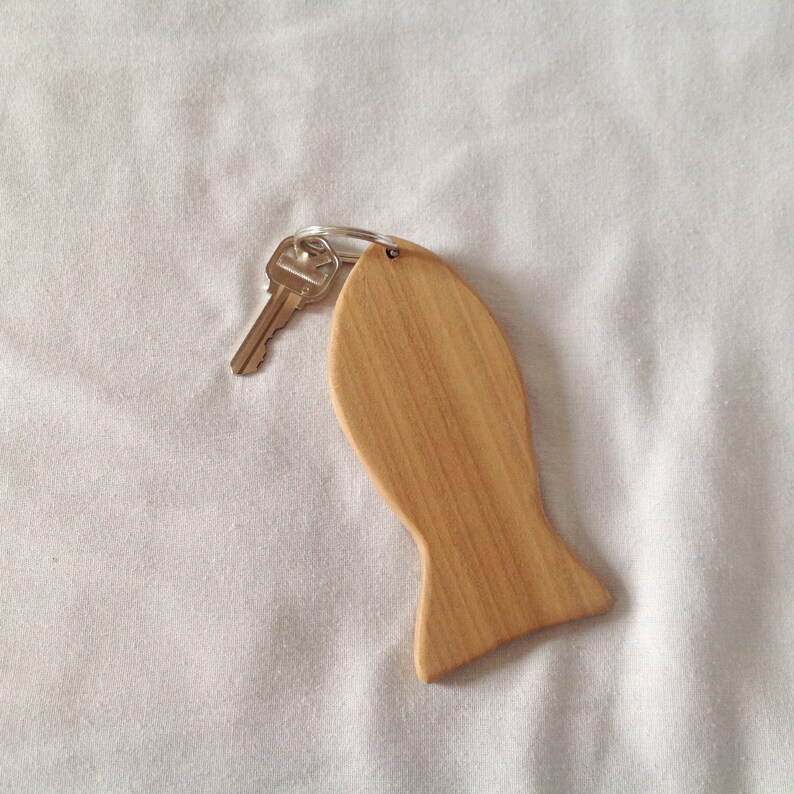 Large Wooden Fish Key Chain A Fun Little Trinket For Your Ring