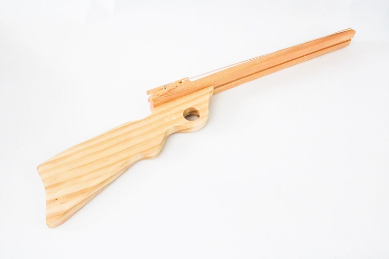 Wooden Toy Double Barrel Rubber Band Shotgun Handmade Etsy