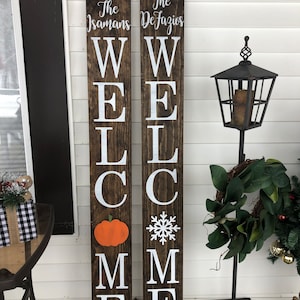 WELCOME sign with interchangeable designs / Personalized WELCOME sign