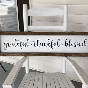 Framed grateful thankful blessed sign