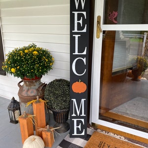 Front porch welcome sign with interchangeable designs