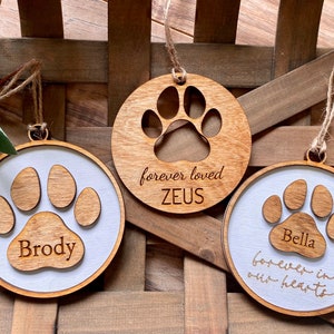 Memorial Pet Ornament | Custom pet ornament | Forever Loved | Forever in our hearts ornament