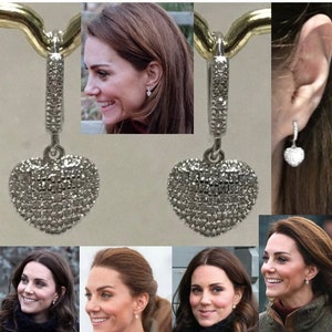 Kate middleton heart earrings top