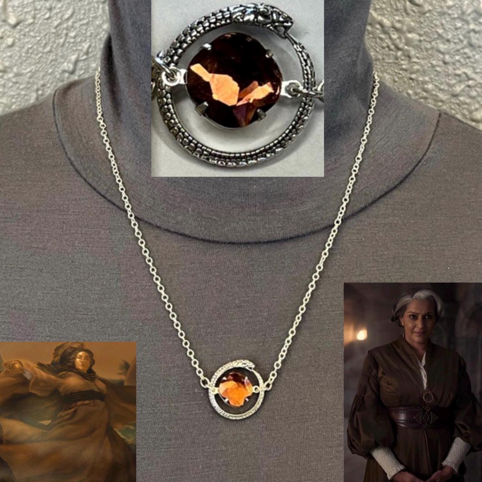 Verin's Necklace Wheel of Time Aes Sedai Brown Ajah Handmade