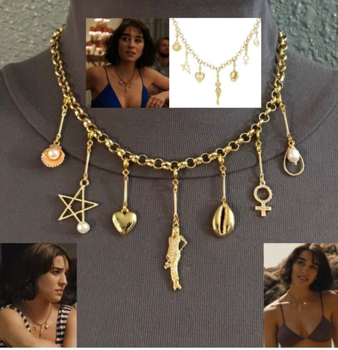 The White Lotus Lucia Greco Gold Female Empowerment Necklace With 7