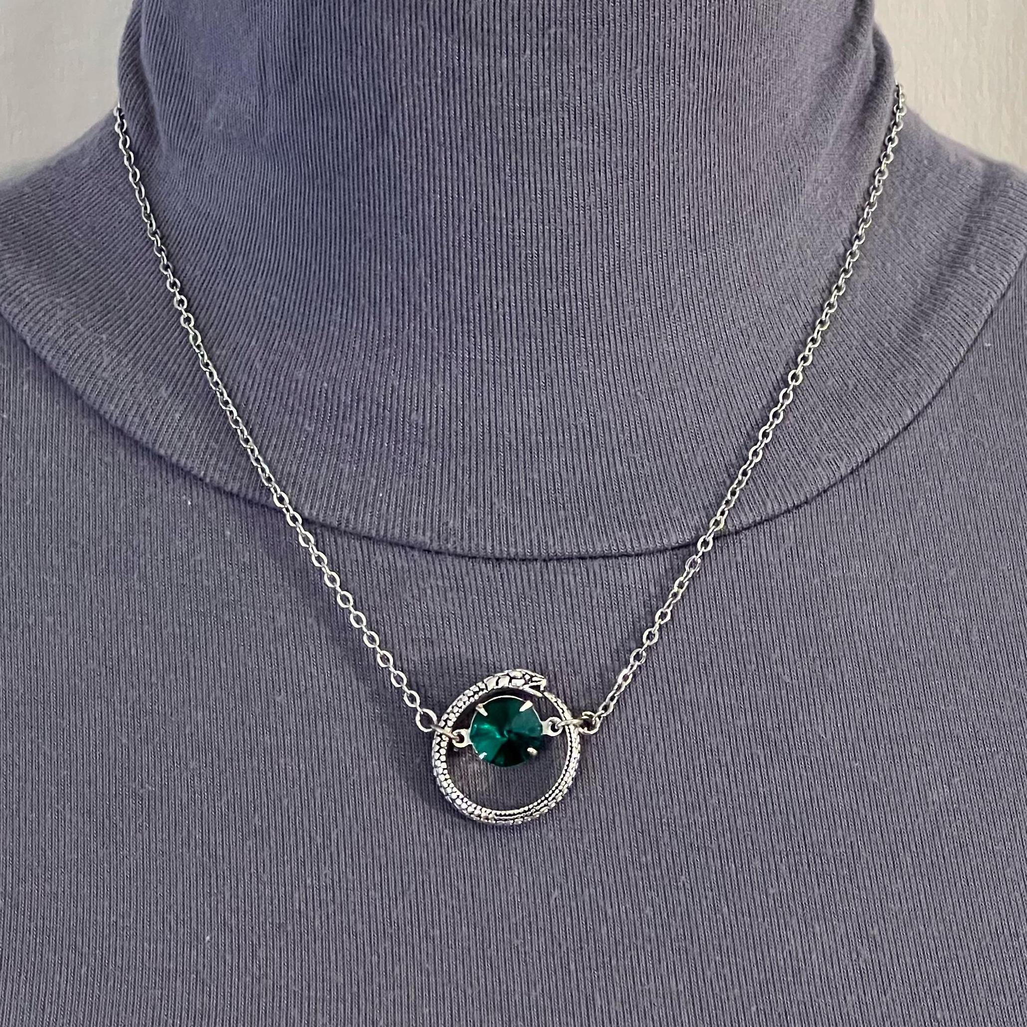 Elayne's Necklace Wheel of Time Aes Sedai Green Ajah Handmade