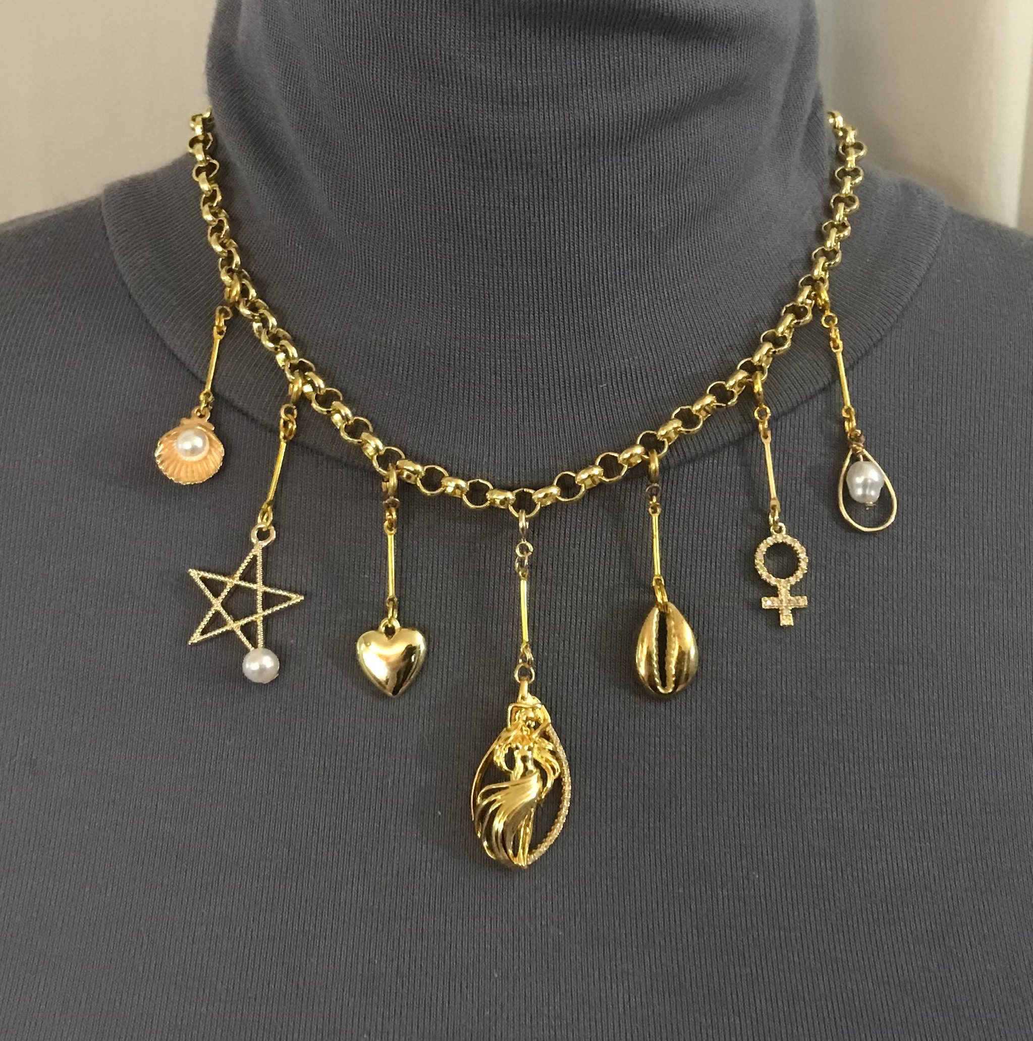 The White Lotus Lucia Greco Gold Female Empowerment Necklace The White Lotus Lucia Greco Gold Female Empowerment Necklace