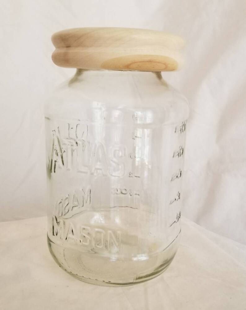 Mason Jar With Handturned Wood Lid SAMPLE Free Shipping, Mason Jar