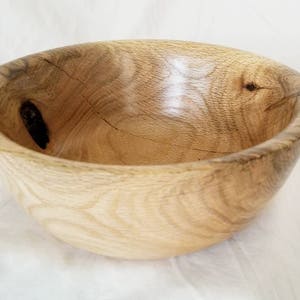 Hand-crafted Oak Bowl - SAMPLE - free shipping, hand turned bowl, wood bowl, hand made bowl, oak bowl, salad bowl, farmhouse decor