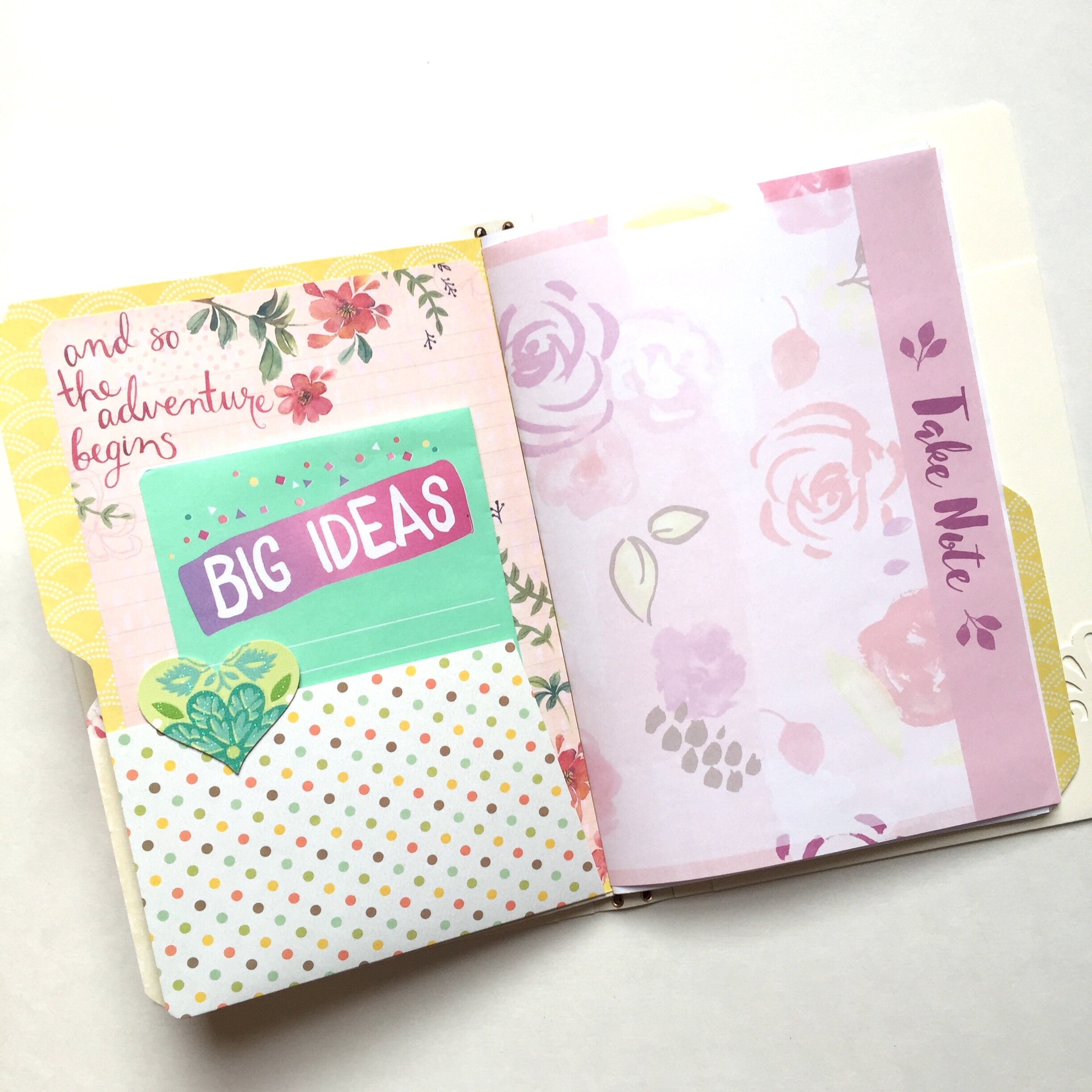 Notebook Folder Insert Planner Pocket Folder Divider Insert for A5 Travelers Notebook, Set of ...