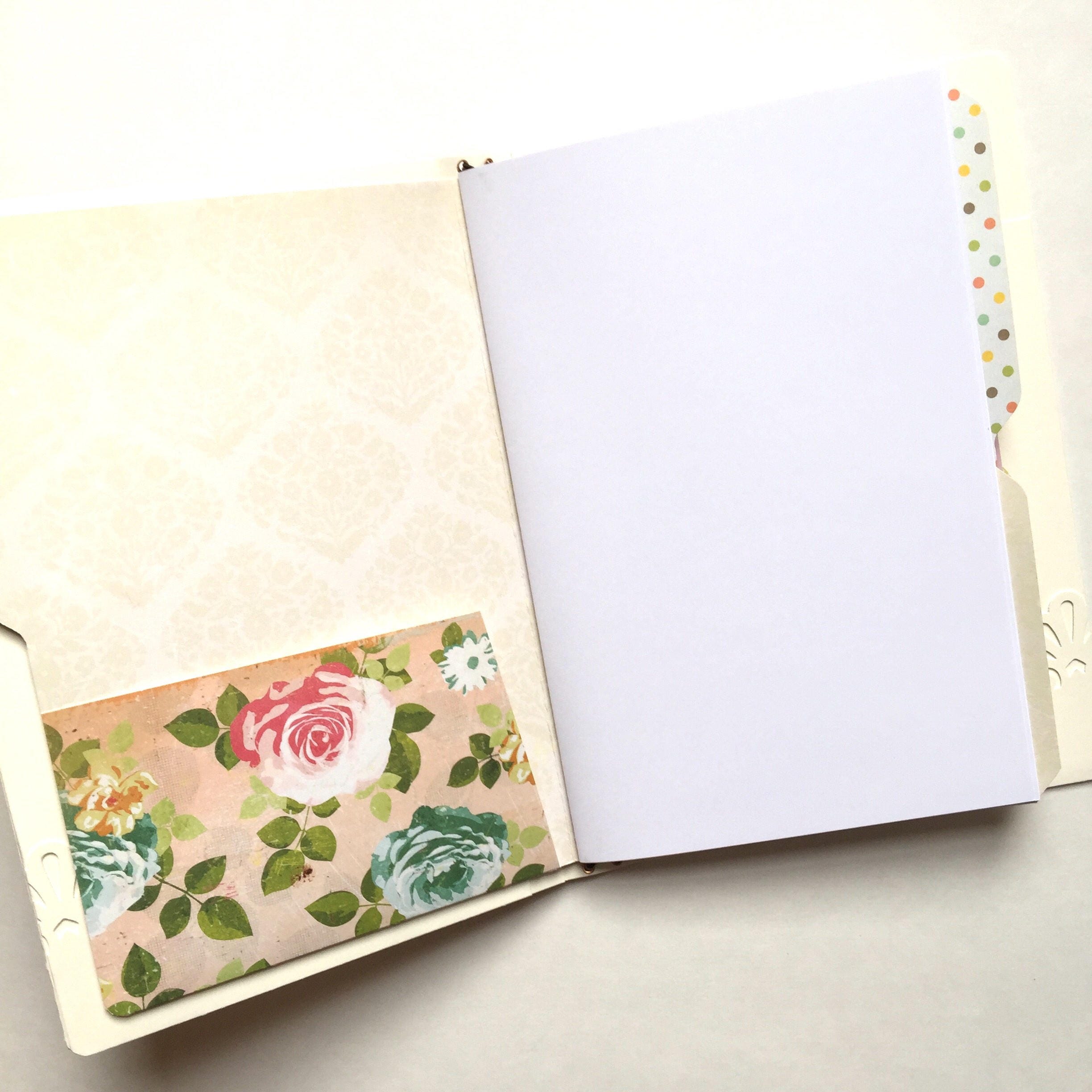 Planner Pocket Folder Divider Insert for A5 Travelers Notebook, Set of ...