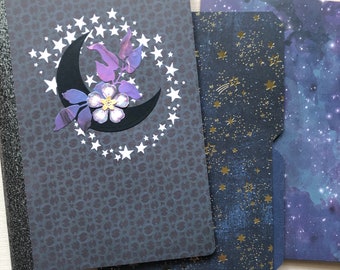 Travelers Notebook Cover A5, Moon Diary, Journals for Women