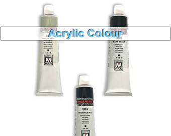 Pintura acrílica en tubo de 45 ml, Artist Art, 84 colores, pintura profesional Maestro PAN, colores 281-283.