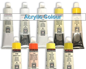 Pintura acrílica en tubo de 45 ml, para artistas, 84 colores, pintura profesional Maestro PAN Color 102-120