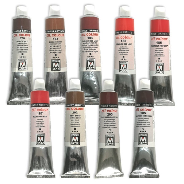 Oil Paints 45ml Tube Artist Art 84 Colours Professional Painting Maestro PAN Colour 170-205