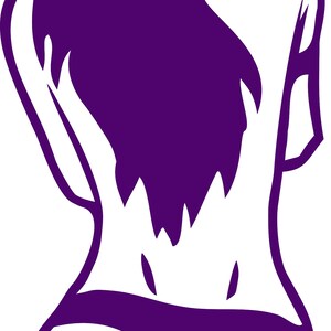 Erotic Sexy Girl Adult Angel Heart Naked Nude Posing PinUp Woman Sticker Decal V-0084 Purple