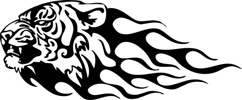 3M Graphics Flower Pattern Tiger Vinyl Helmet Tool Box Car Window Sticker Decal