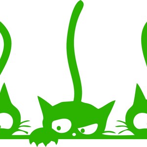 Sweet Kitty Vinyl Decal Sticker Pussy Cat Auto Car Bumper Green