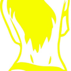 Erotic Sexy Girl Adult Angel Heart Naked Nude Posing PinUp Woman Sticker Decal V-0084 Yellow