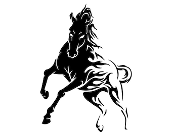 Mustang Vinyl Sticker Horse Window Decal Fire Funny Auto Car Bumper 3M DIY Decor Laptop Tablet Truck MacBook Banner Waterproof Wall V-0163