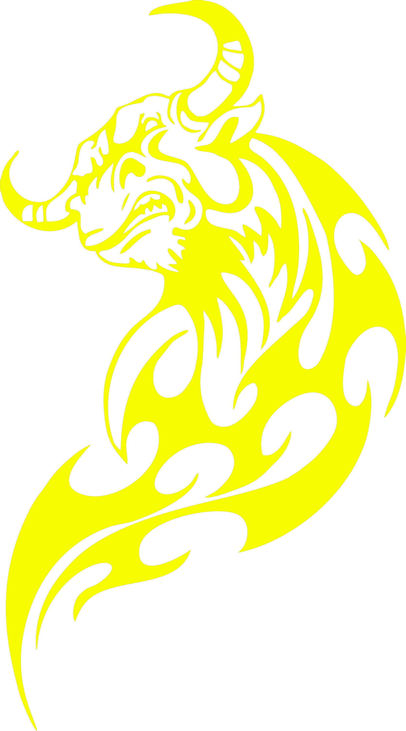 Bull Car Decals Sticker Tribal Cow Auto Bumper Window Vinyl Buffalo 3M ...