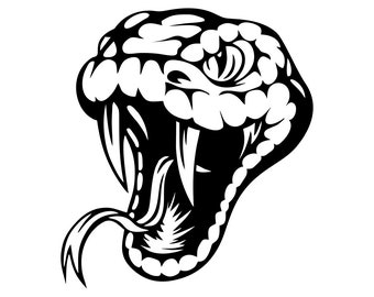 Pegatina de serpiente víbora: cobra venenosa, decoración para coche, portátil