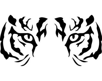 Tiger Eyes Scary Auto Car Bumper Window Vinyl Decal Sticker Decals 3M DIY Decor Laptop Tablet Truck Banner Waterproof Wall Snowboards V-0127