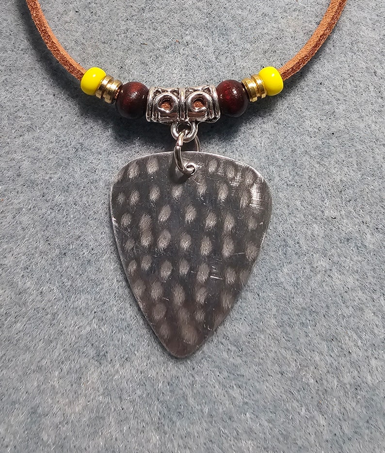 Jimi Hendrix Aluminum Guitar Pick Necklace Etsy