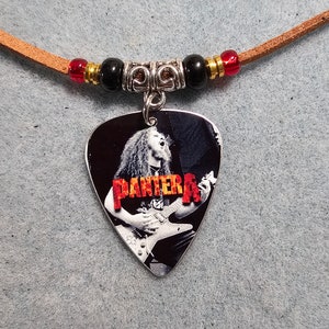 Pantera DimeBag aluminum guitar pick necklace