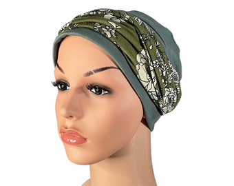 Chemo Headwear Jersey Hat with Hairband for Hair Loss, Chemo Headwraps as Breast Cancer Gifts or a Comfortable Alternative To A Wig